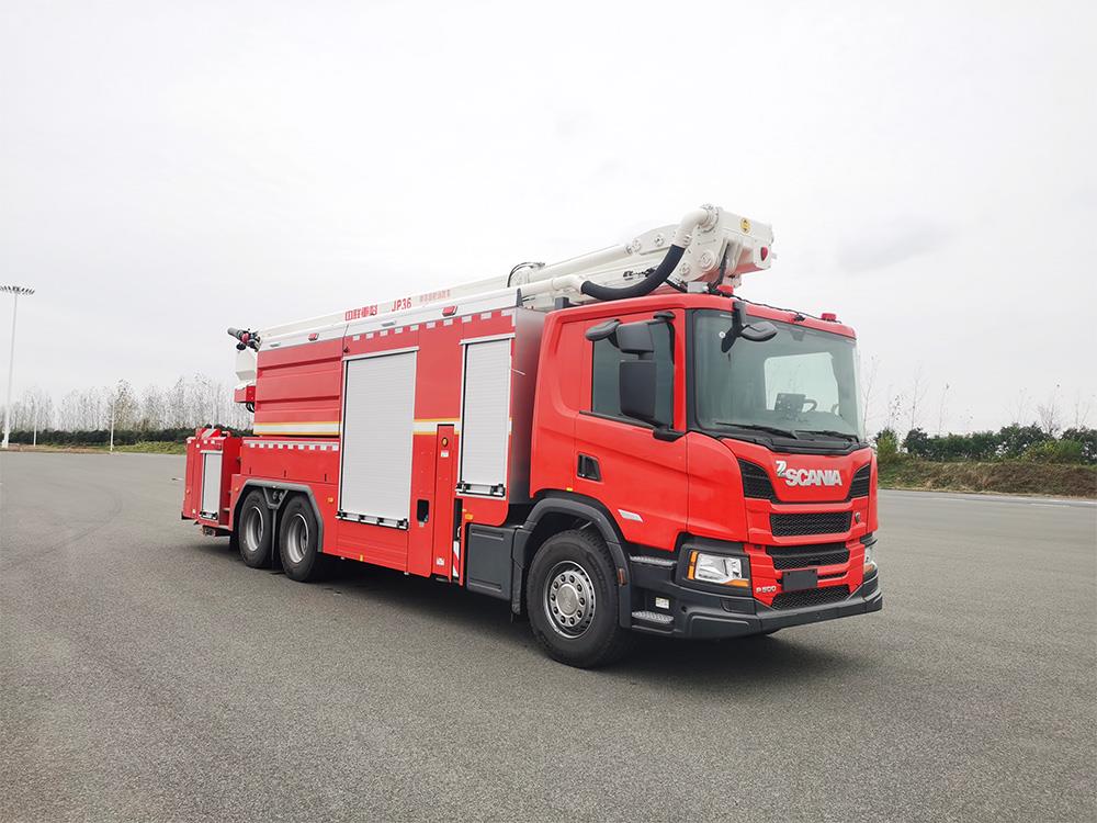 ZLF5341JXFJP36型抬高喷射消防车_产品型号_产品段位_小类_应急装备_产品中心_立博
