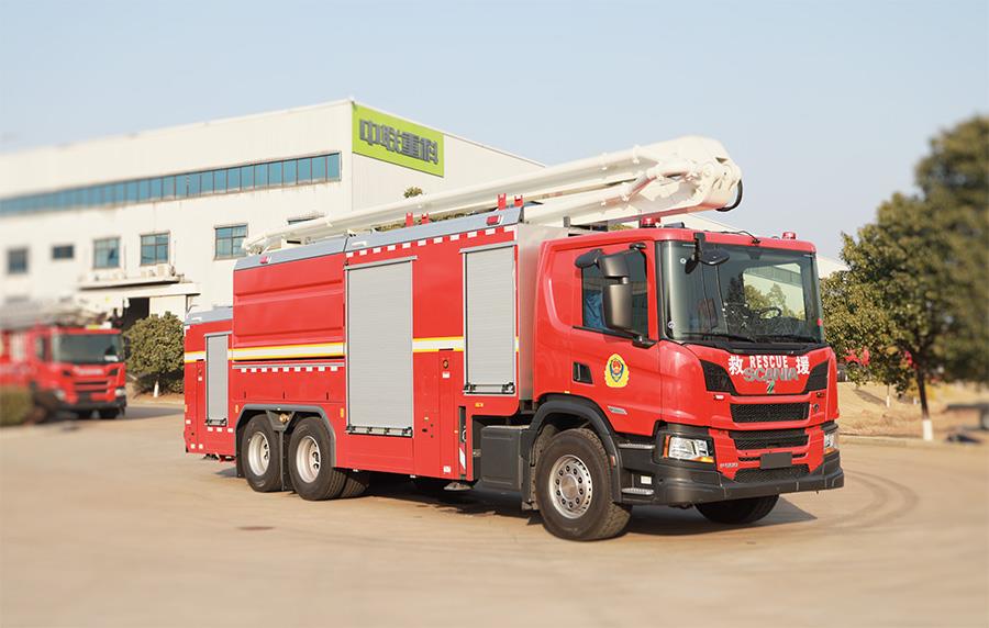 ZLF5343JXFJP25型抬高喷射消防车_产品型号_产品段位_小类_应急装备_产品中心_立博